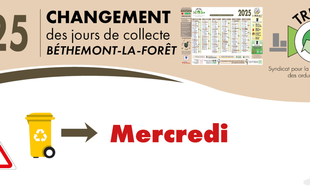 Tri-Or : modification du jour de collecte